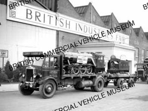 Leyland Bull / Flat lorry with drawbar trailer / L010922q