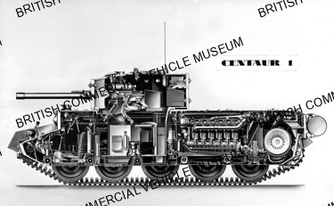 Cutaway drawing of Leyland Centaur I Tank / L026151a
