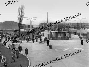 Workers leaving Farington Works / L054875a