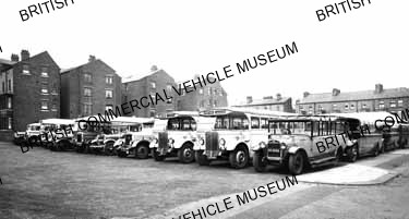 Line of coaches, inc. 3 AEC Regals and a Midland Red / Inc. Wright Bros and Midland Red / Z00194